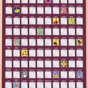 100 Wines Scratch Off Poster