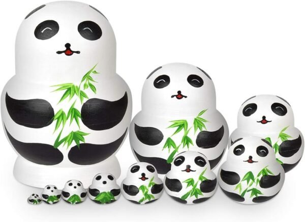 10Pcs Panda Matryoshka Dolls Set