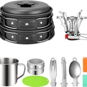 12PCS Camping Cookware Kit for Backpacking