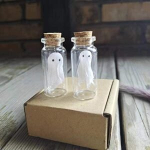 2-Pack Miniature Ghost in Bottle: Halloween Gift