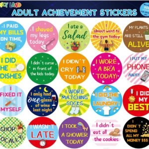 200 Funny Achievement Stickers for Adults