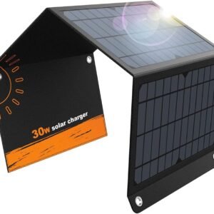 30W Solar Charger with QC3.0 USB and DC Ports