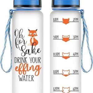 32oz Motivational Water Bottle with Times