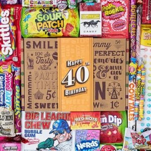 40th Birthday Retro Candy Gift Basket