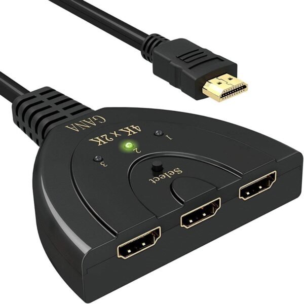 4K HDMI Switch with 3-Port Selector