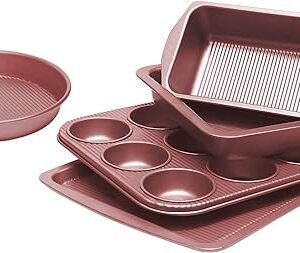 5-Piece Top Tier Bakeware Set with Nonstick Baking Pans