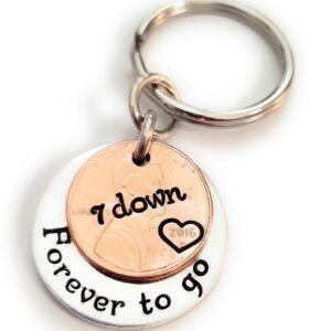 7th Anniversary Copper Penny Key Chain