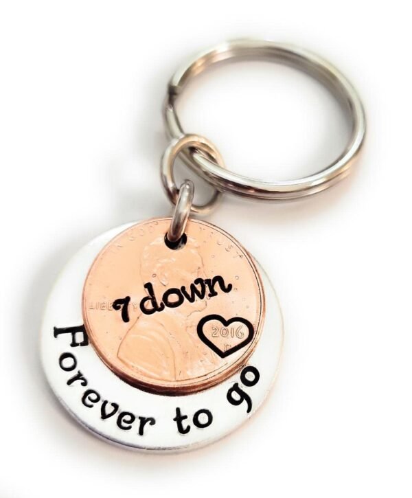 7th Anniversary Copper Penny Key Chain