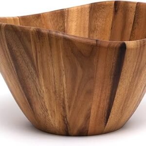 Acacia Wave Serving Bowl for Fruits or Salads