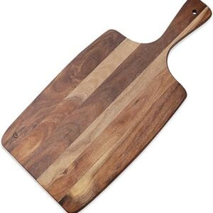 Acacia Wood Cutting Board with Handle