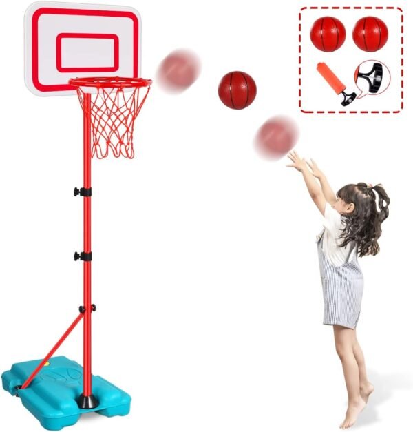 Adjustable Kids Basketball Hoop for Indoor/Outdoor Play