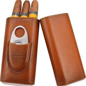 AMANCY Premium Leather Cigar Case