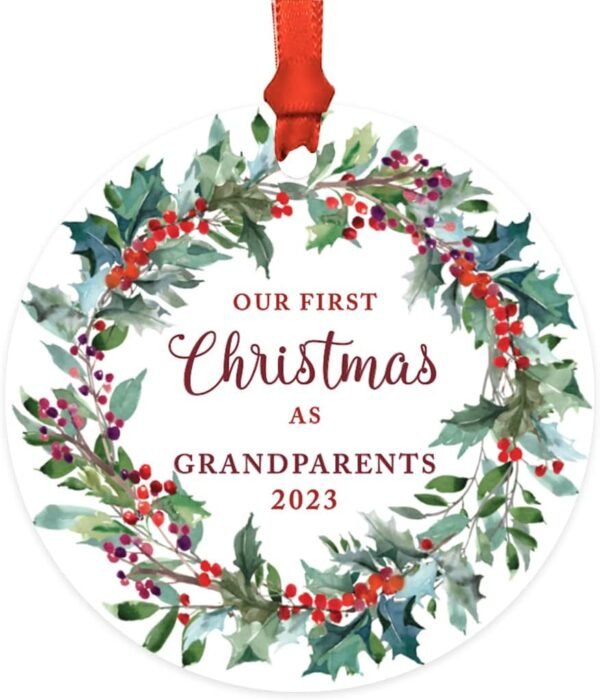 Andaz Press 1-Pack Custom Grandparents' Christmas Ornament