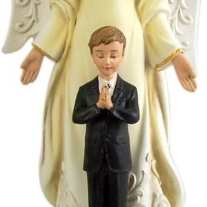 Angel with Praying Boy Communion Figure