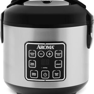 AROMA Digital Rice Cooker, Multicooker, Stainless Steel