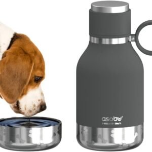 Asobu Dog Bowl Stainless Steel Travel Bottle (Smoke)