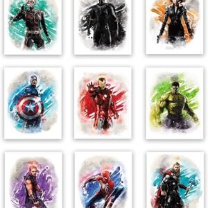 Avengers Superhero Watercolor Art Prints