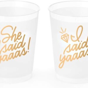 Bachelorette Party Cups – Gold Reusable Decorations