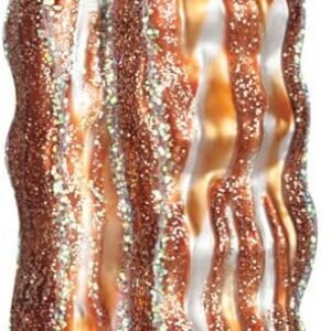 Bacon Strips Glass Christmas Ornaments