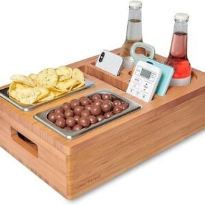 Bamboo Console Caddy: Ultimate Couch Organizer