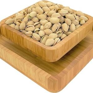 Bamboo Nut Bowl with Double Dish