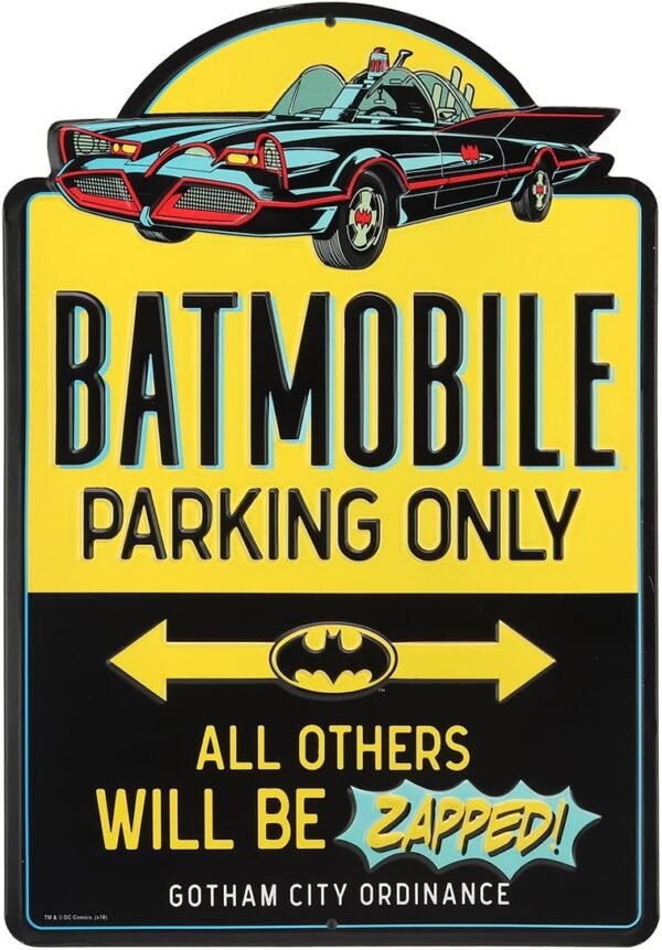 Batman Batmobile Parking Only Metal Sign