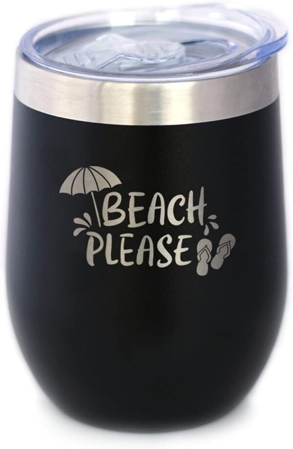 Beach Please - Travel Wine Tumbler