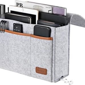 Bedside Caddy, Hanging Storage Organizer with Pockets