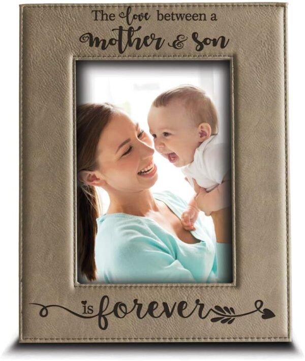 BELLA BUSTA Engraved Leather Picture Frame