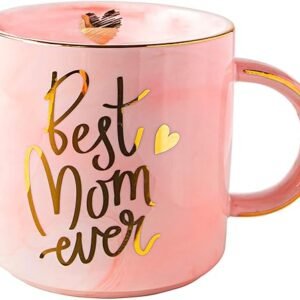 Best Mom Ever- Pink Marble Mug