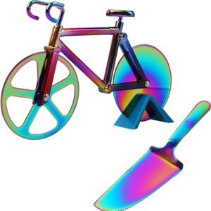 Bicycle Pizza Cutter with Shovel – Cool Kitchen Gadget