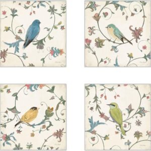 Bird’s Gem Absorbent Coasters, Set of 4