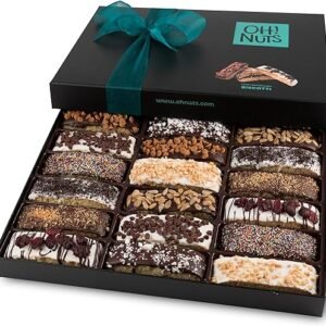 Biscotti Cookies Gift Basket - Gourmet Holiday Chocolate