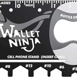 Black Wallet Ninja Multitool Card