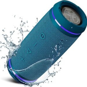 Blue Bluetooth Speaker with 360° Surround Sound