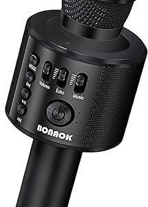 BONAOK Wireless Bluetooth Karaoke Microphone