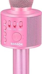 BONAOK Wireless Bluetooth Karaoke Microphone