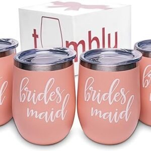 Bridesmaid Tumbler Set – 4 Pack