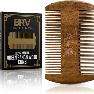 BRV MEN Natural Wood Beard Comb