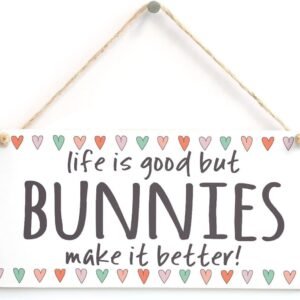 Bunny Lovers Home Decor Gift Sign