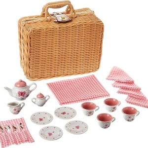 Butterfly Tea Basket Set – Miniature Tea Set