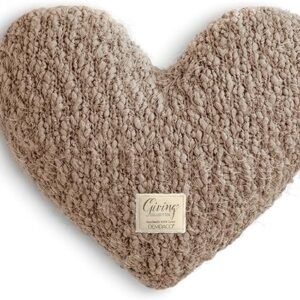 Camel Brown Giving Heart Throw Pillow