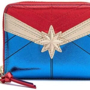 Captain Marvel Metallic Zip Around Wallet