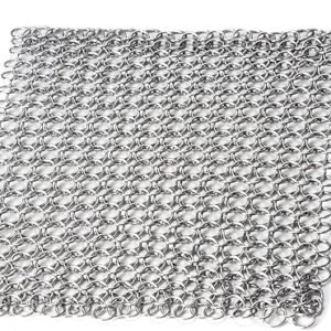 Cast Iron Cleaner: Premium 316 Stainless Steel Chainmail Scrubber