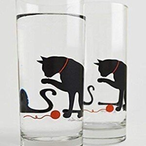 Cat Glassware Set, 16oz, Made in USA