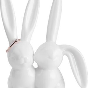 Ceramic Bunny Ring Holder for Jewelry