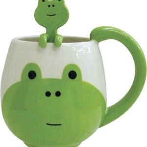 Ceramic Frog Mug and Spoon