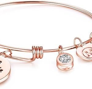 Charmire Expandable Bangle – Rose Gold