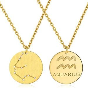 ChicSilver Astrology Zodiac Pendant Necklace, Silver/Gold