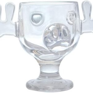 Christmas Moose Glass Mug Set - 2, 8oz